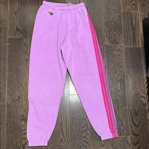 Aviator Nation Purple and Pink Joggers